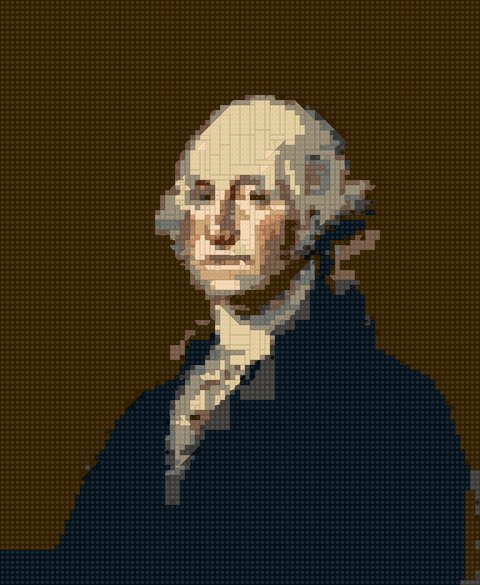 Washington as a brick mosaic
