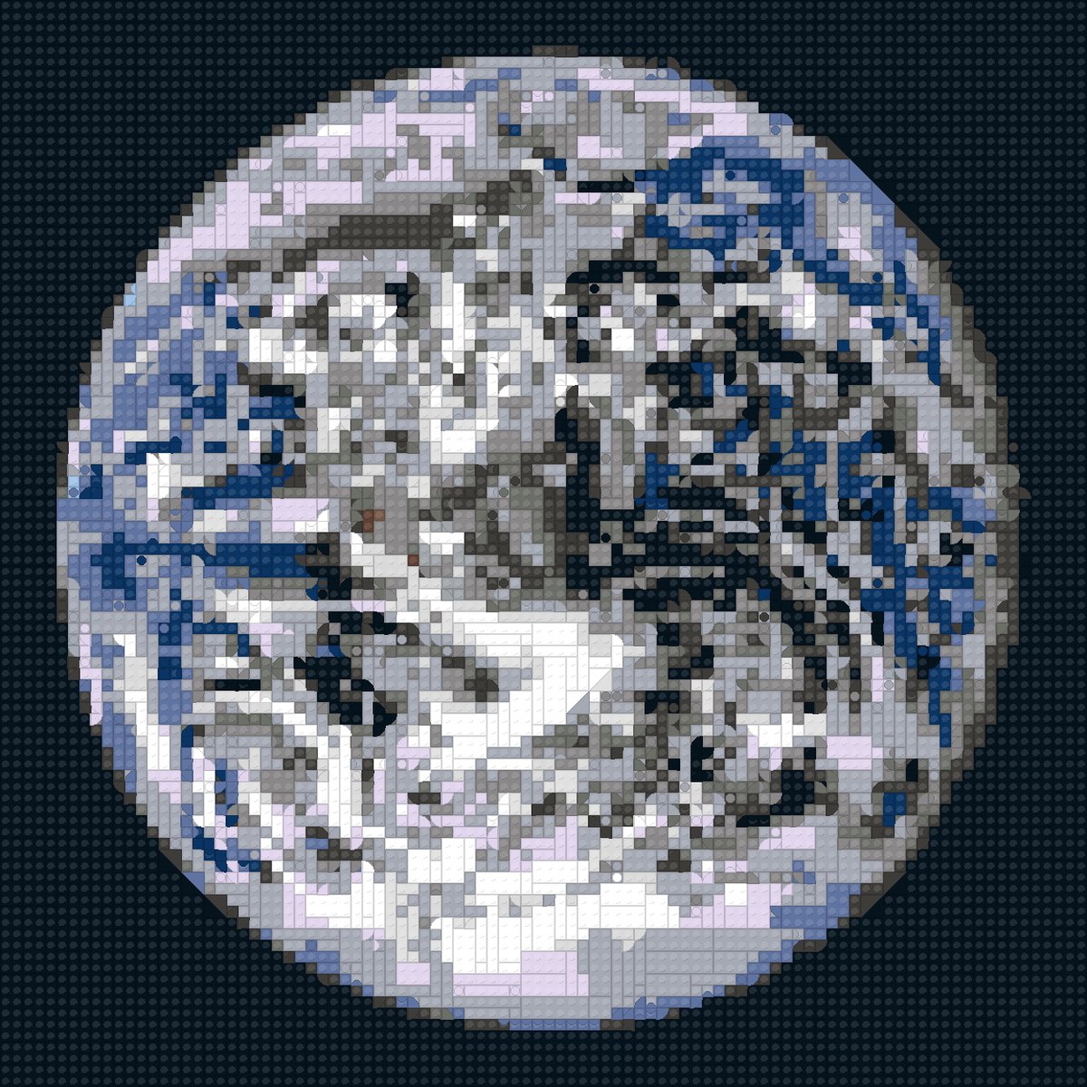 Blue Marble as a brick mosaic