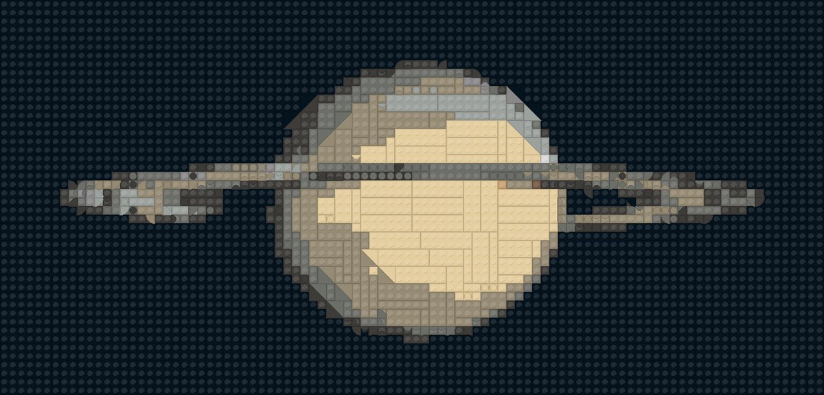 Saturn Equinox as a brick mosaic