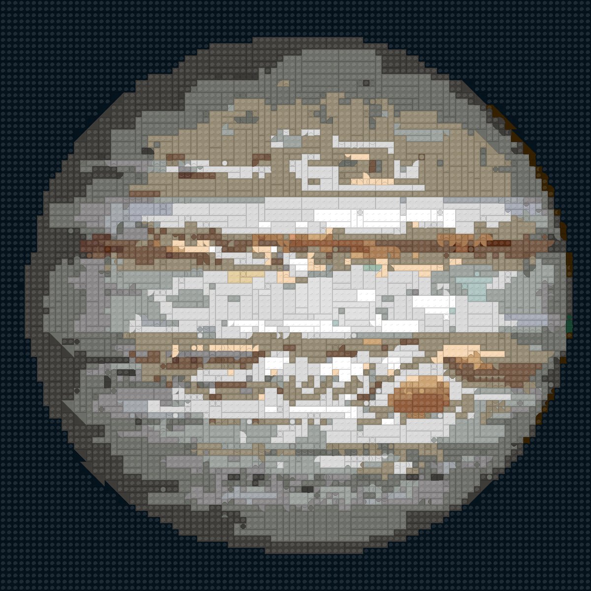 Jupiter Spot as a brick mosaic